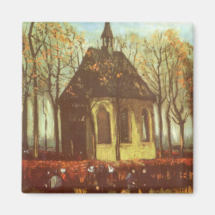 Vincent van Gogh - Kapel bij Nuenen, kerkgangers Magneet