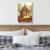 Vincent van Gogh - Kapel in Nuenen, Kerkbezoekers Canvas Afdruk (Insitu (Slaapkamer))