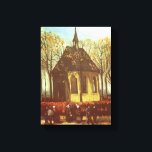 Vincent van Gogh - Kapel in Nuenen, Kerkbezoekers Canvas Afdruk<br><div class="desc">De Kapel in Nuenen met Kerkbezoekers (1884) door Vincent van Gogh is een antieke Post-Impressionistische religieuze kunstschildering. Mensen gaan op zondagochtend naar de kerk voor de dienst. Een dagelijks leven religieus tafereel met parochianen. Over de kunstenaar: Vincent Willem van Gogh (1853-1890) was een Post-Impressionistische schilder wiens werk het meest opviel...</div>