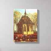 Vincent van Gogh - Kapel in Nuenen, Kerkbezoekers Canvas Afdruk (Voorkant)
