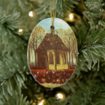 Vincent van Gogh - Kapel in Nuenen, Kerkbezoekers Keramisch Ornament<br><div class="desc">Kapel in Nuenen met Kerkbezoekers (1884) door Vincent van Gogh is een oude Post-Impressionistische religieuze kunstschildering. Mensen gaan naar de kerk op een zondagochtend voor de dienst. Een dagelijks levensgeluid van een religieuze scène met parochianen. Over de kunstenaar: Vincent Willem van Gogh (1853-1890) was een Post-Impressionistische schilder wiens werk het...</div>