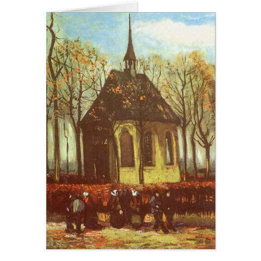 Vincent van Gogh - Kapel in Nuenen, kerkgangers (Voorkant)