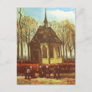 Vincent van Gogh - Kapel in Nuenen, kerkgangers Briefkaart