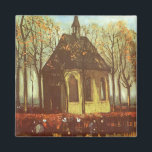 Vincent van Gogh - Kapel in Nuenen, kerkgangers Magneet<br><div class="desc">Chapel bij Nuenen met Churchgoers (1884) van Vincent van Gogh is een schilderij van de Post Impressionisme, een mooi kunstschilderij. Mensen die op een zondagochtend naar de kerk gaan voor diensten. Een dagelijks leven religieuze scène met parochianen. Over de kunstenaar: Vincent Willem van Gogh (1853-1890) was een Post Impressionistische schilder...</div>