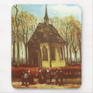 Vincent van Gogh - Kapel in Nuenen, kerkgangers Muismat