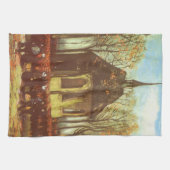 Vincent van Gogh - Kapel in Nuenen, kerkgangers Theedoek (Horizontaal)