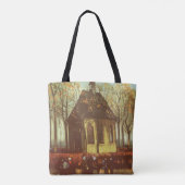 Vincent van Gogh - Kapel in Nuenen, kerkgangers Tote Bag (Achterkant)