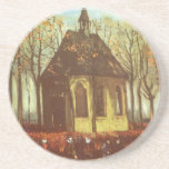 Vincent van Gogh - Kapel in Nuenen, kerkgangers Zandsteen Onderzetter<br><div class="desc">Chapel bij Nuenen met Churchgoers (1884) van Vincent van Gogh is een schilderij van de Post Impressionisme, een mooi kunstschilderij. Mensen die op een zondagochtend naar de kerk gaan voor diensten. Een dagelijks leven religieuze scène met parochianen. Over de kunstenaar: Vincent Willem van Gogh (1853-1890) was een Post Impressionistische schilder...</div>