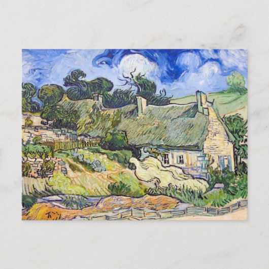 Vincent Van Gogh - Kastjes met Thatched Roofs Briefkaart (Voorkant)