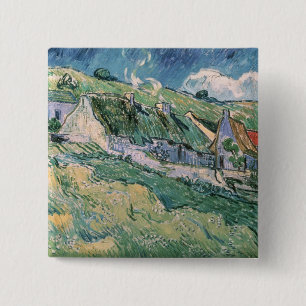 Vincent van Gogh Katoenen van Auvers-sur-Oise Vierkante Button 5,1 Cm
