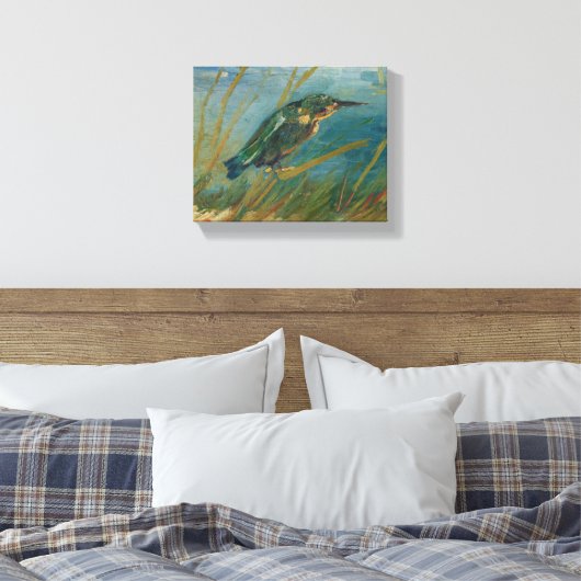 Vincent Van Gogh - Kingfisher aan de waterzijde Canvas Afdruk (Insitu (Slaapkamer))