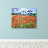 Vincent van Gogh - Klaprozenveld Canvas Afdruk (Insitu (Houten vloer))