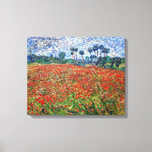 Vincent van Gogh - Klaprozenveld Canvas Afdruk (Voorkant)
