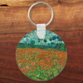 Vincent Van Gogh Klaprozenveld Fijne Kunst Sleutelhanger (Voorkant)
