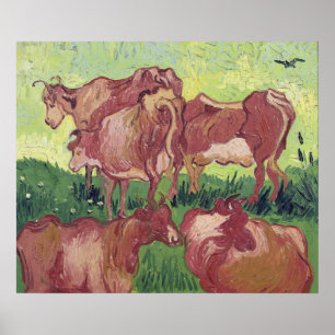 Vincent van Gogh   Koeien, 1890 Poster