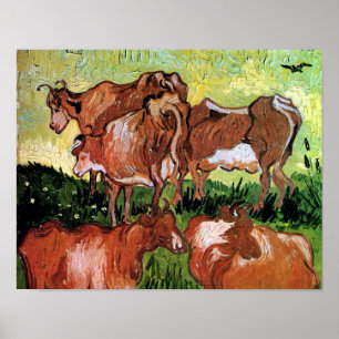 Vincent Van Gogh - Koeien (Naar Jordaens) Kunstwer Poster