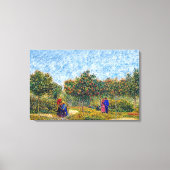 Vincent van Gogh - koppels in het park begeleiden Canvas Afdruk (Voorkant)