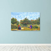 Vincent van Gogh - koppels in het park begeleiden Canvas Afdruk (Insitu (Houten vloer))