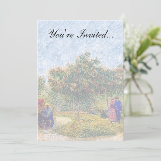 Vincent van Gogh - koppels in het park begeleiden Kaart (Staand voorkant)