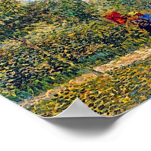 Vincent van Gogh - koppels in het park begeleiden Poster (Hoek)