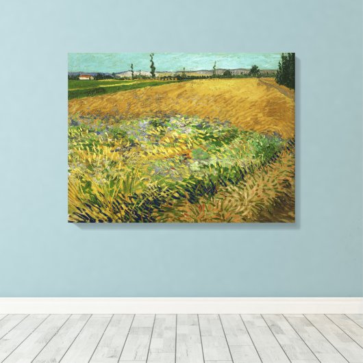 Vincent van Gogh, Korenveld, Korenveld Canvas Afdruk (Insitu (Houten vloer))