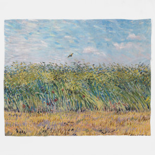 Vincent van Gogh - Korenveld met een leeuwerik Fleece Deken