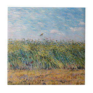 Vincent van Gogh - Korenveld met een leeuwerik Tegeltje