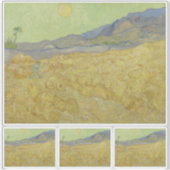 Vincent van Gogh, Korenveld met een maaier Sticker (Voorkant)