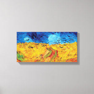 Vincent Van Gogh - Korenveld met kraaien Canvas Afdruk