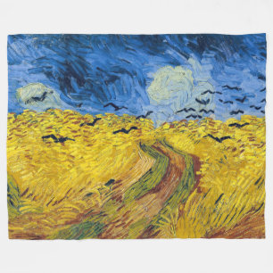 Vincent van Gogh - Korenveld met kraaien Fleece Deken
