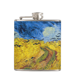 Vincent van Gogh - Korenveld met kraaien Heupfles