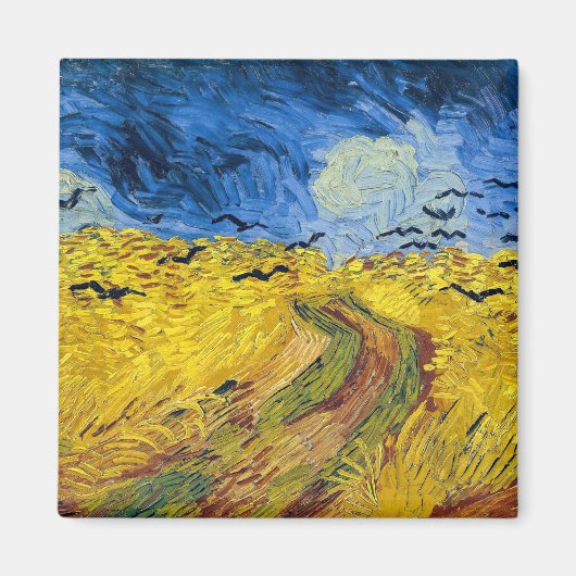 Vincent van Gogh - Korenveld met kraaien Magneet (Voorkant)