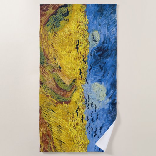 Vincent van Gogh - Korenveld met kraaien Strandlaken (Voorkant)