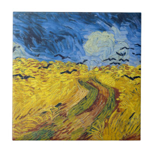 Vincent van Gogh - Korenveld met kraaien Tegeltje
