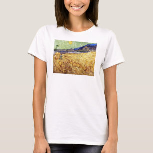 Vincent Van Gogh - Korenveld met maaier en zon T-shirt