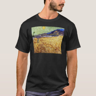 Vincent Van Gogh - Korenveld met maaier en zon T-shirt