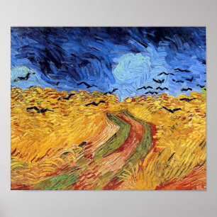 Vincent Van Gogh - Korenveld met Zwarte Kraaien Poster