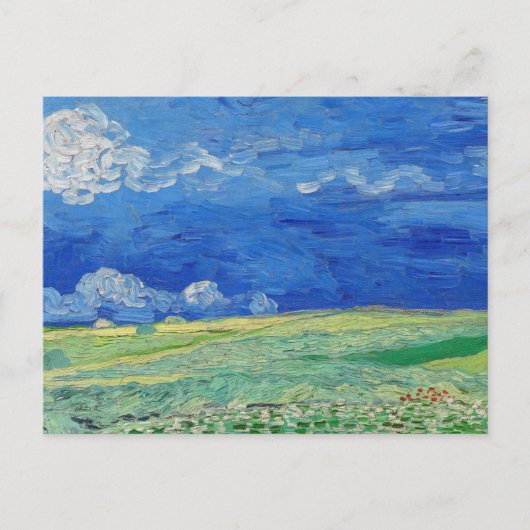 Vincent van Gogh - Korenvelden onder onweerslucht Briefkaart (Voorkant)