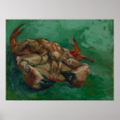Vincent van Gogh, krab op zijn rug Poster (Voorkant)