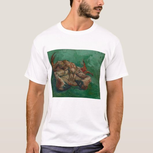 Vincent van Gogh, krab op zijn rug T-shirt (Voorkant)