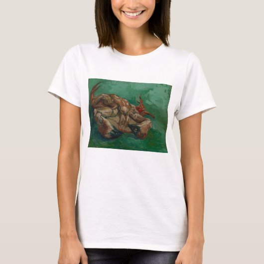Vincent van Gogh, krab op zijn rug T-shirt (Voorkant)