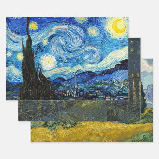 Vincent Van Gogh Kunst Decoupage Inpakpapier Vel (Set)