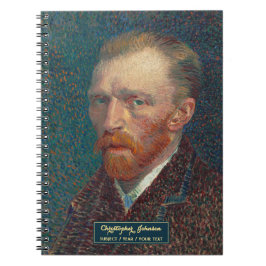 Vincent van Gogh Kunst Gouden Monogram Schets Notitieboek