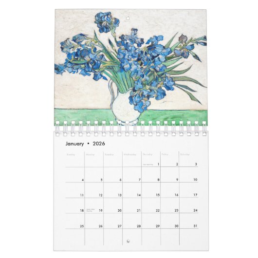 Vincent van Gogh Kunstmeesterwerken Kalender (Jan 2026)