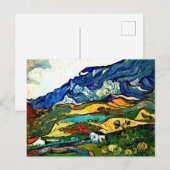 Vincent van Gogh, kunstwerk, Les Alpilles, Briefka Briefkaart (Voorkant / Achterkant)