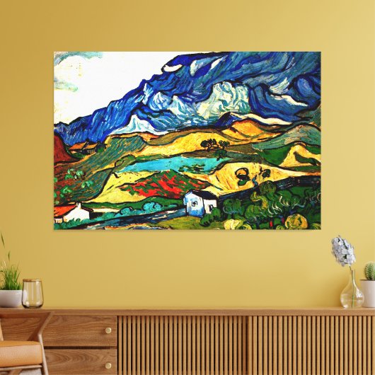 Vincent van Gogh kunstwerk, Les Alpilles Canvas Afdruk (Insitu (Woonkamer))