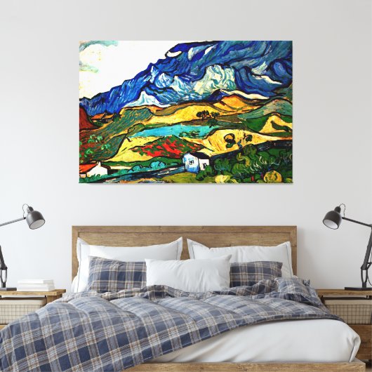 Vincent van Gogh kunstwerk, Les Alpilles Canvas Afdruk (Insitu (Slaapkamer))