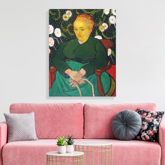 Vincent van Gogh La Berceuse Woman Canvas Afdruk (Insitu (Woonkamer))