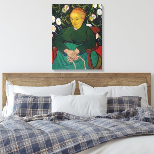 Vincent van Gogh La Berceuse Woman Canvas Afdruk (Insitu (Slaapkamer))