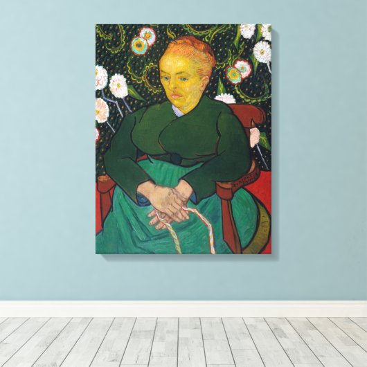 Vincent van Gogh La Berceuse Woman Canvas Afdruk (Insitu (Houten vloer))